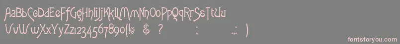 Rstoulouselautrec-fontti – vaaleanpunaiset fontit harmaalla taustalla