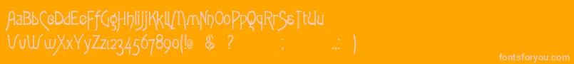 Rstoulouselautrec Font – Pink Fonts on Orange Background