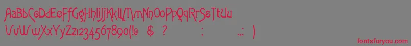 Rstoulouselautrec Font – Red Fonts on Gray Background