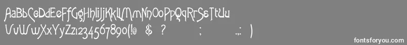 Rstoulouselautrec Font – White Fonts on Gray Background