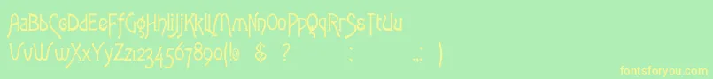 Rstoulouselautrec Font – Yellow Fonts on Green Background