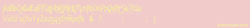 Rstoulouselautrec Font – Yellow Fonts on Pink Background