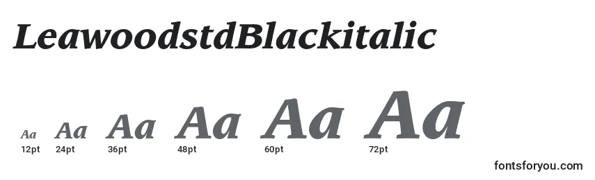 LeawoodstdBlackitalic Font Sizes