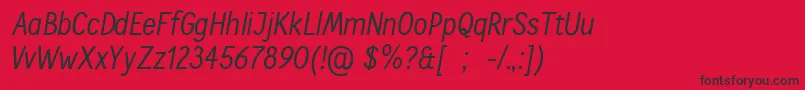 CallingcardsItSample Font – Black Fonts on Red Background