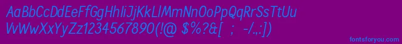 CallingcardsItSample Font – Blue Fonts on Purple Background