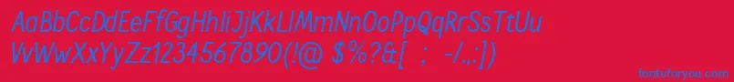 CallingcardsItSample Font – Blue Fonts on Red Background