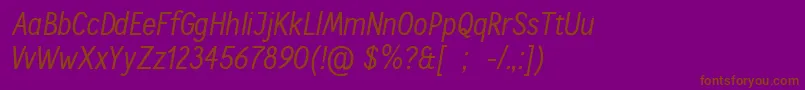 CallingcardsItSample Font – Brown Fonts on Purple Background