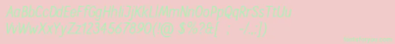 CallingcardsItSample Font – Green Fonts on Pink Background