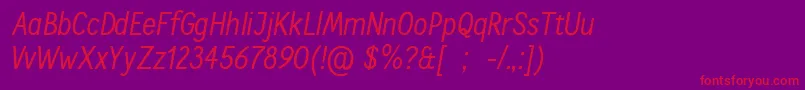 CallingcardsItSample Font – Red Fonts on Purple Background