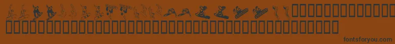 KrSnowboard Font – Black Fonts on Brown Background
