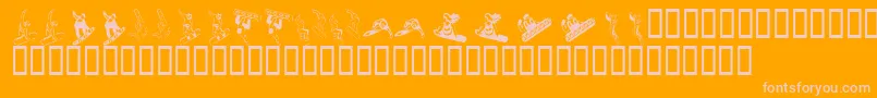 Más sobre la fuente KrSnowboard fuente KrSnowboard – Fuentes Rosadas Sobre Fondo Naranja