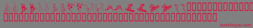 KrSnowboard Font – Red Fonts on Gray Background