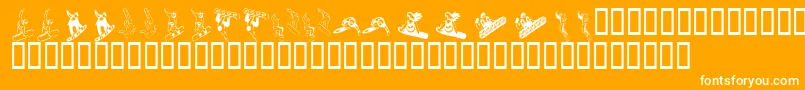 KrSnowboard Font – White Fonts on Orange Background