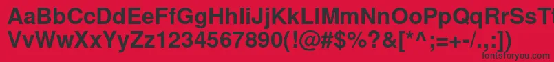 フォントNimbussanlBol – 赤い背景に黒い文字