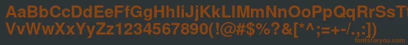 NimbussanlBol Font – Brown Fonts on Black Background
