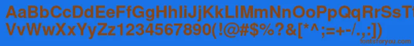 NimbussanlBol Font – Brown Fonts on Blue Background