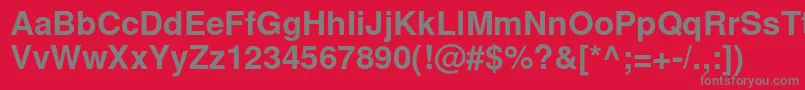 NimbussanlBol Font – Gray Fonts on Red Background