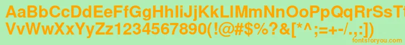 NimbussanlBol Font – Orange Fonts on Green Background