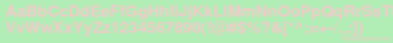 NimbussanlBol Font – Pink Fonts on Green Background