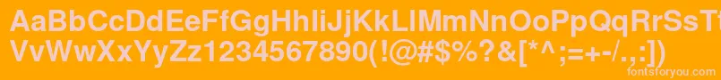 NimbussanlBol Font – Pink Fonts on Orange Background