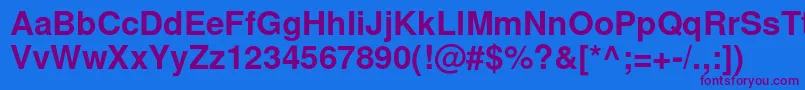 NimbussanlBol Font – Purple Fonts on Blue Background