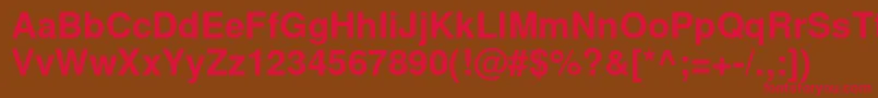 NimbussanlBol Font – Red Fonts on Brown Background