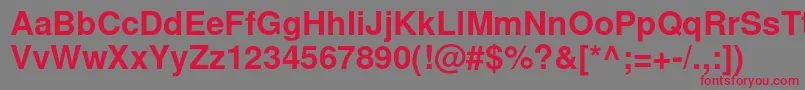 NimbussanlBol Font – Red Fonts on Gray Background