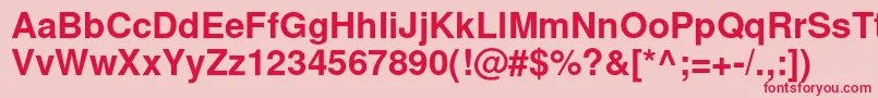NimbussanlBol Font – Red Fonts on Pink Background