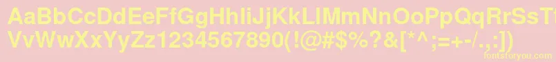 NimbussanlBol Font – Yellow Fonts on Pink Background