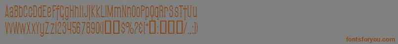 SfGothicanCondensed Font – Brown Fonts on Gray Background