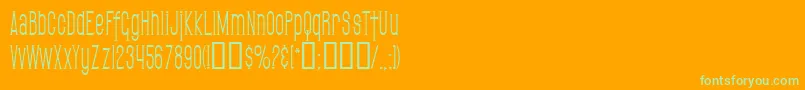 fuente SfGothicanCondensed – Fuentes Verdes Sobre Fondo Naranja