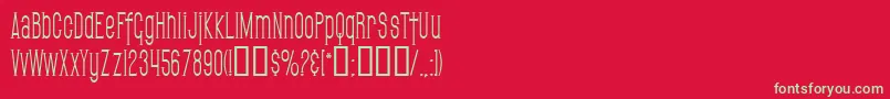 SfGothicanCondensed Font – Green Fonts on Red Background