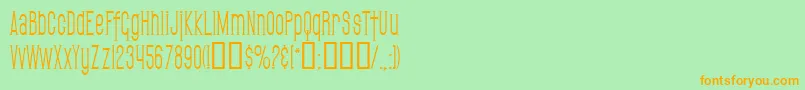 SfGothicanCondensed Font – Orange Fonts on Green Background