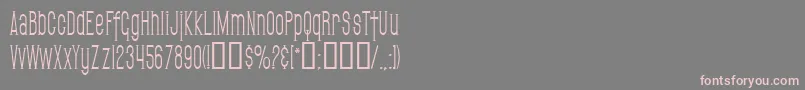SfGothicanCondensed Font – Pink Fonts on Gray Background