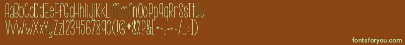 Kgcallmemaybe Font – Green Fonts on Brown Background