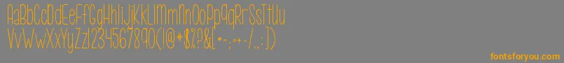 Kgcallmemaybe Font – Orange Fonts on Gray Background