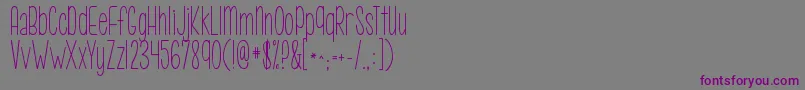 Kgcallmemaybe Font – Purple Fonts on Gray Background