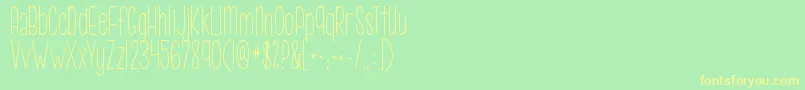 Kgcallmemaybe Font – Yellow Fonts on Green Background