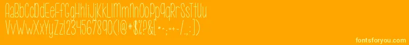 Kgcallmemaybe Font – Yellow Fonts on Orange Background