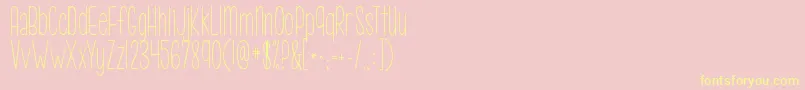 Kgcallmemaybe Font – Yellow Fonts on Pink Background