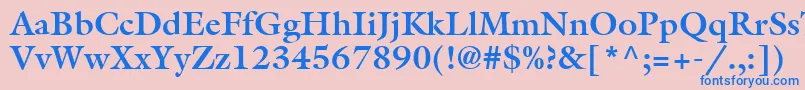 Aggaleb Font – Blue Fonts on Pink Background