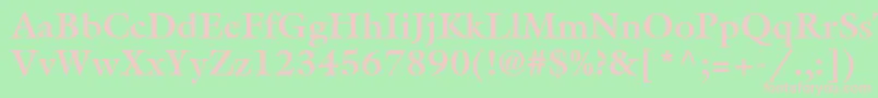 Aggaleb Font – Pink Fonts on Green Background