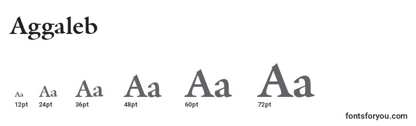 Größen der Schriftart Aggaleb