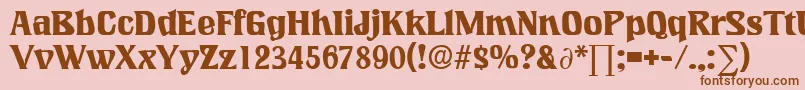 LookingglassDb Font – Brown Fonts on Pink Background