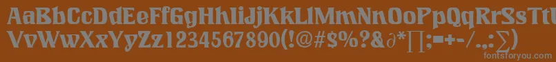 フォントLookingglassDb – 茶色の背景に灰色の文字
