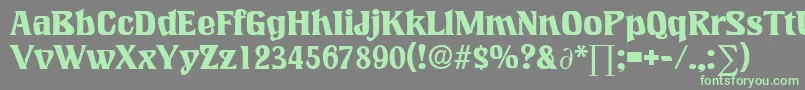 LookingglassDb Font – Green Fonts on Gray Background