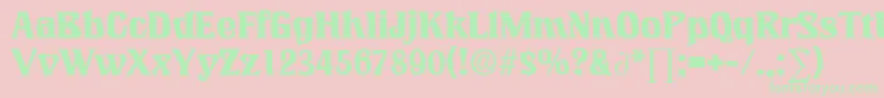 LookingglassDb Font – Green Fonts on Pink Background