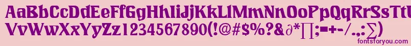 LookingglassDbフォントについての詳細 フォントLookingglassDb – ピンクの背景に紫のフォント