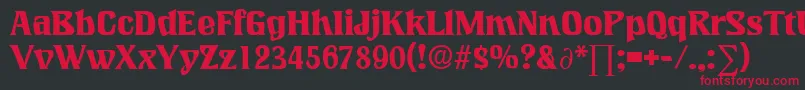 LookingglassDb Font – Red Fonts on Black Background