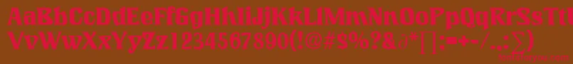 fuente LookingglassDb – Fuentes Rojas Sobre Fondo Marrón